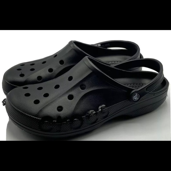 Crocs Shoes | Crocs Baya Men's Size 8 W10 Black Comfort Clogs | Color: Black | Size: 9 | Smiles4567's Closet